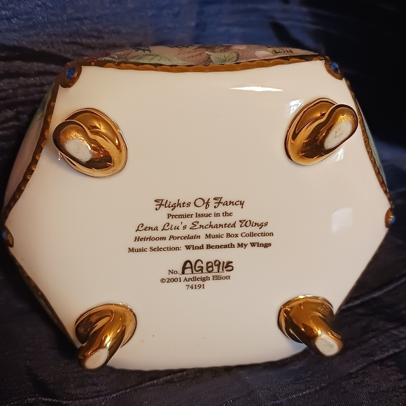 2001 Lena Liu Music Box, "Wind Beneath My Wings", Flights of Fancy Colle… - Picture 5 of 9